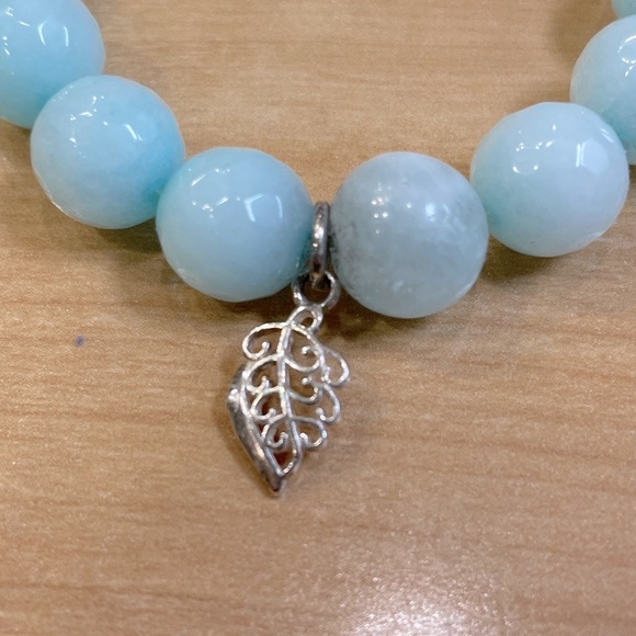 “I Love Jesus” Bracelet w/ Dyed Blue Jade and 925 Sterling Silver - Picture 7 of 10